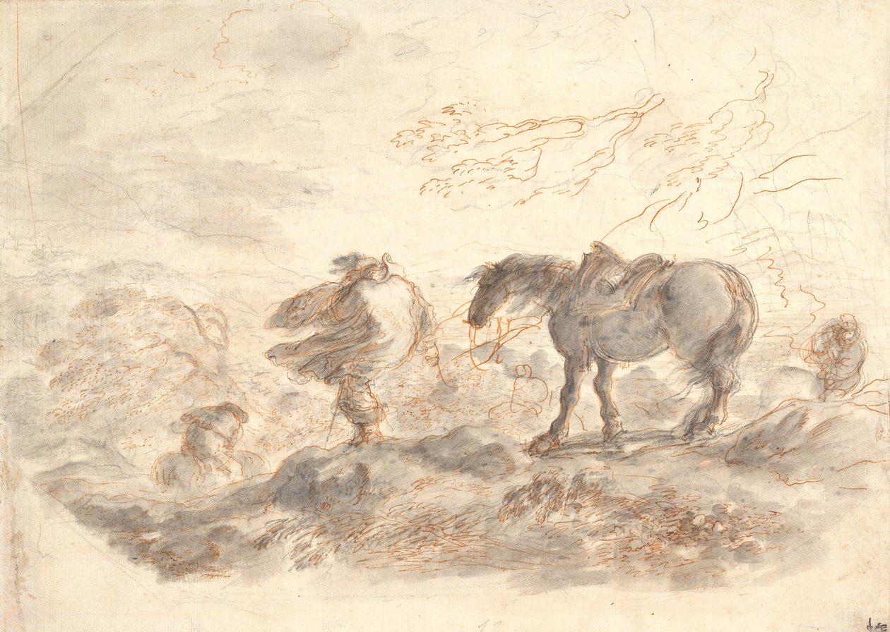 Horsemen in a Storm by Stefano della Bella