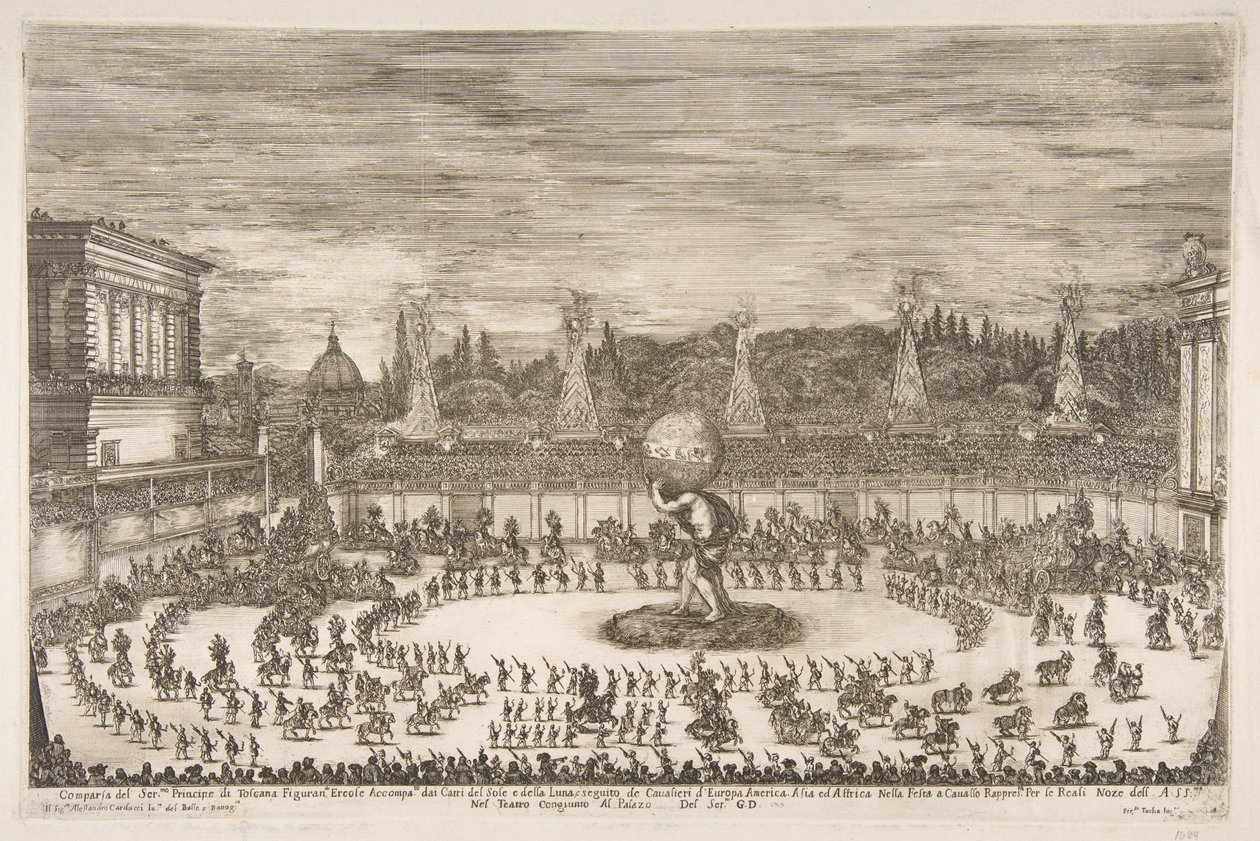 Il Mondo Festeggiante: Entrance of Cosimo III de Medici, 1661 by Stefano della Bella