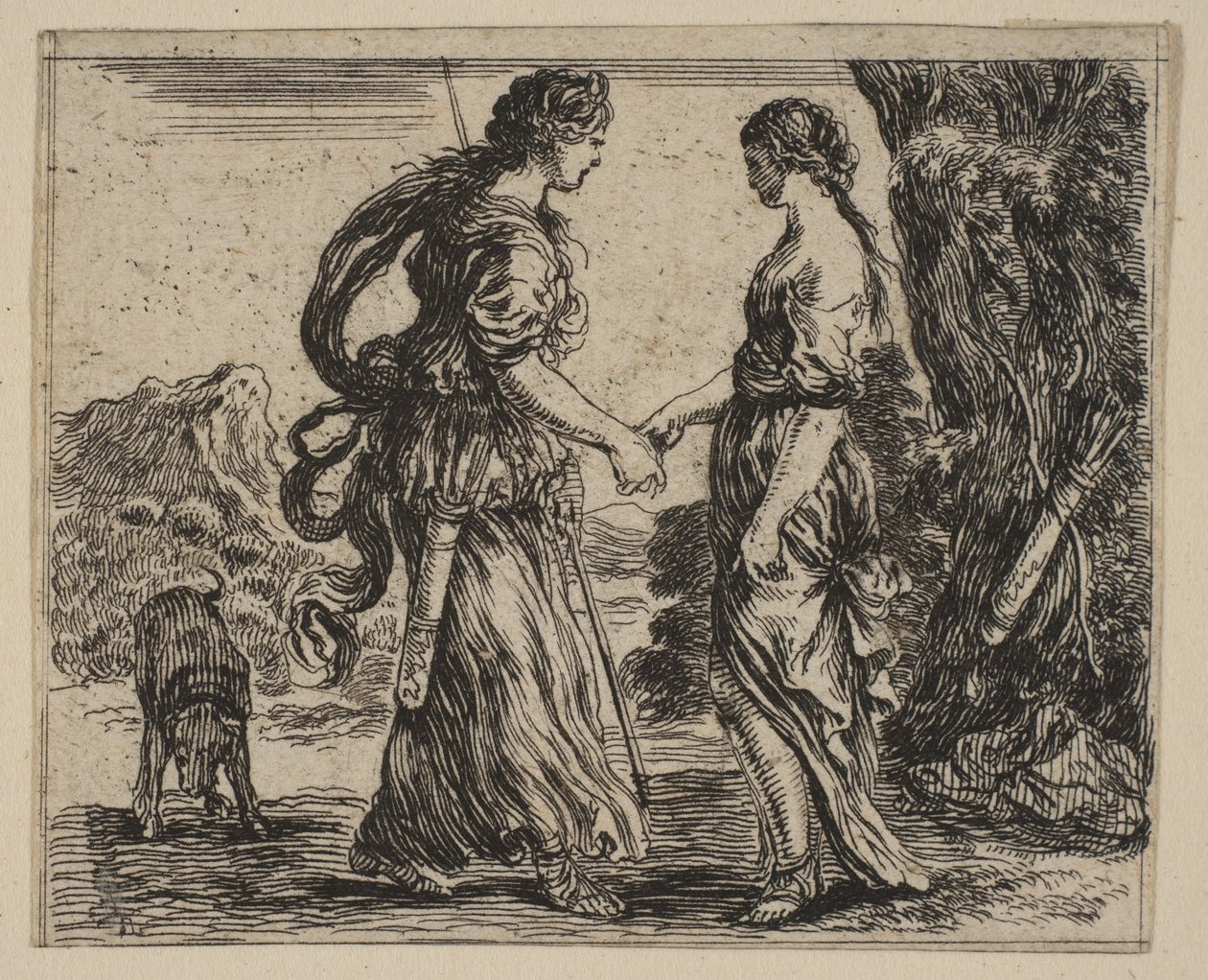 Jupiter and Callisto, from Game of Mythology by Stefano della Bella