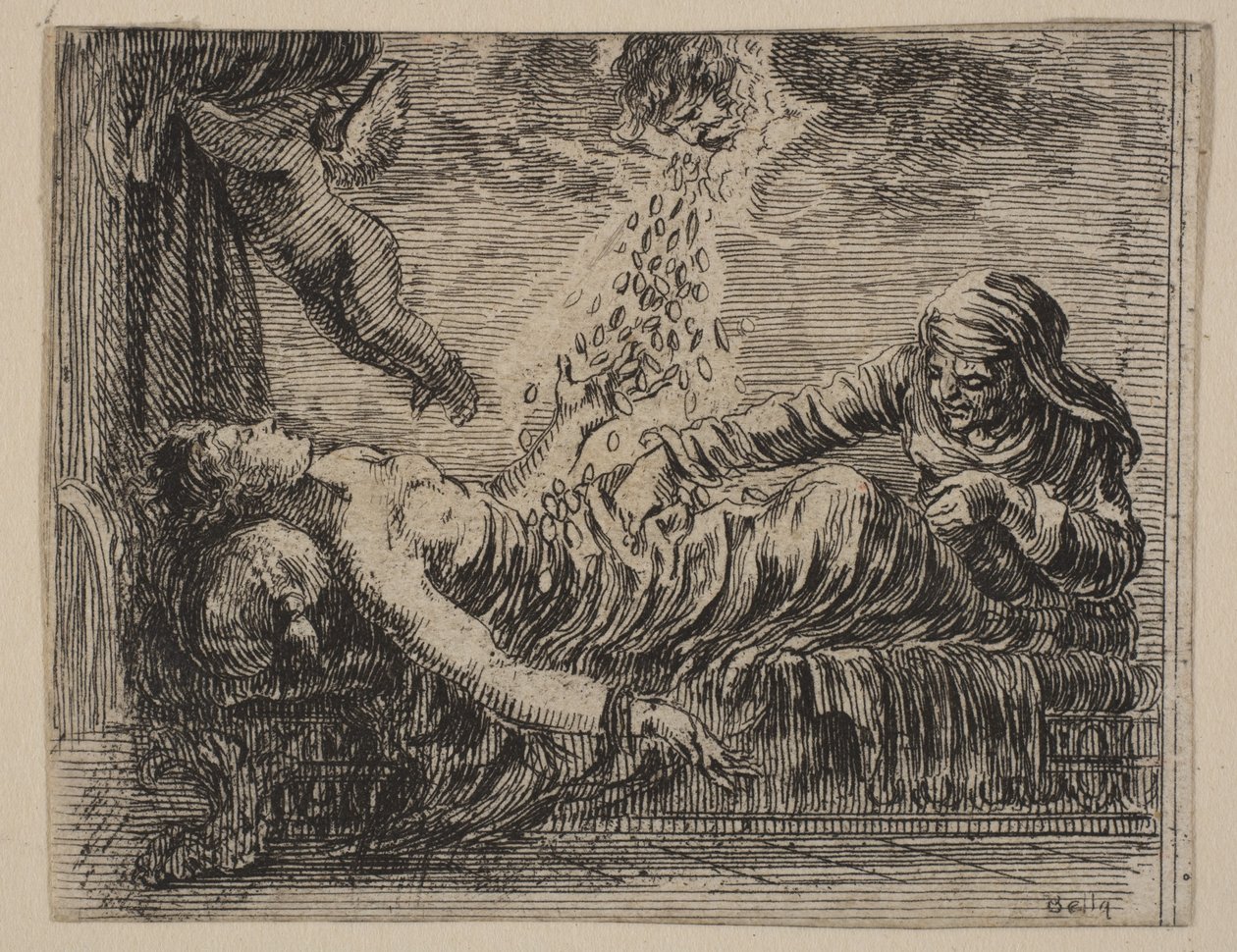 Jupiter and Danaë, from Game of Mythology by Stefano della Bella