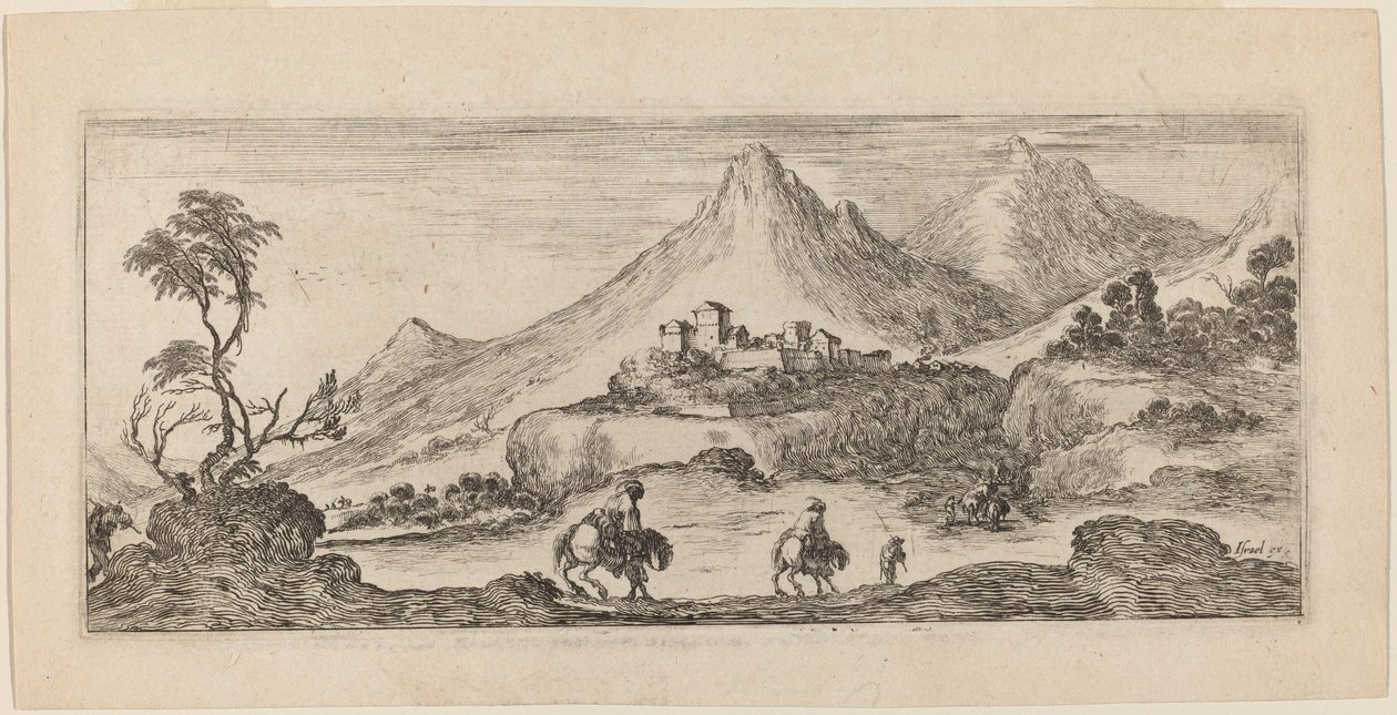 Landscape with Castle by Stefano della Bella