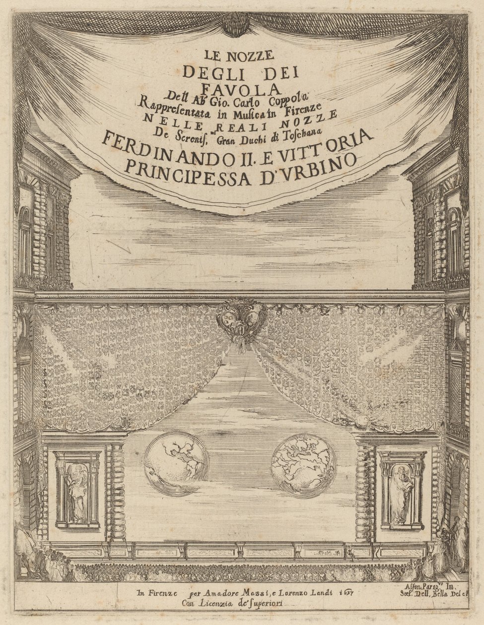 Le Nozze degli Dei: Frontispiece, 1637 by Stefano della Bella