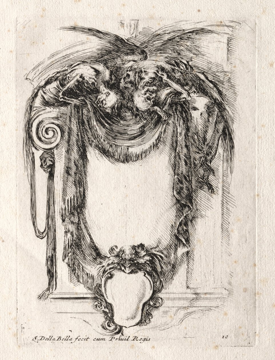 New Model for a Cartouche by Stefano della Bella