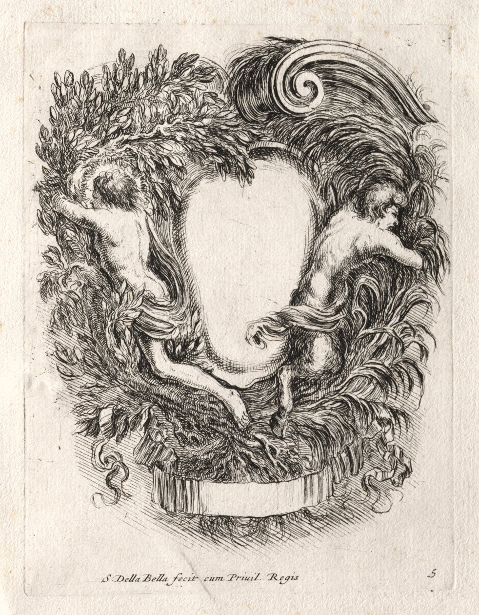 New Model for a Cartouche by Stefano della Bella