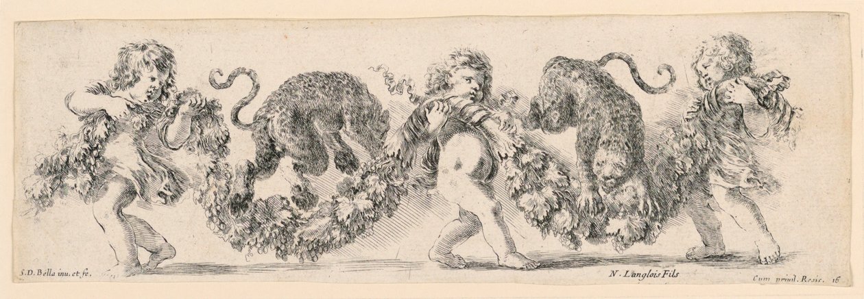 Ornaments of Friezes and Foliage by Stefano della Bella