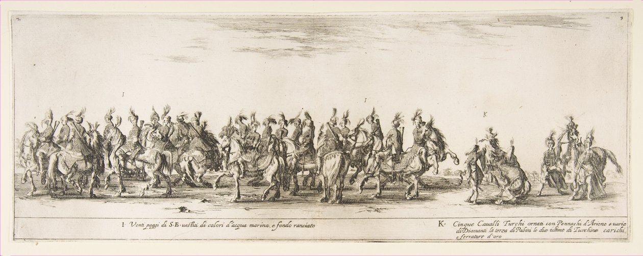 Part of the Entrance of the Polish Legation I and K, 1633 by Stefano della Bella