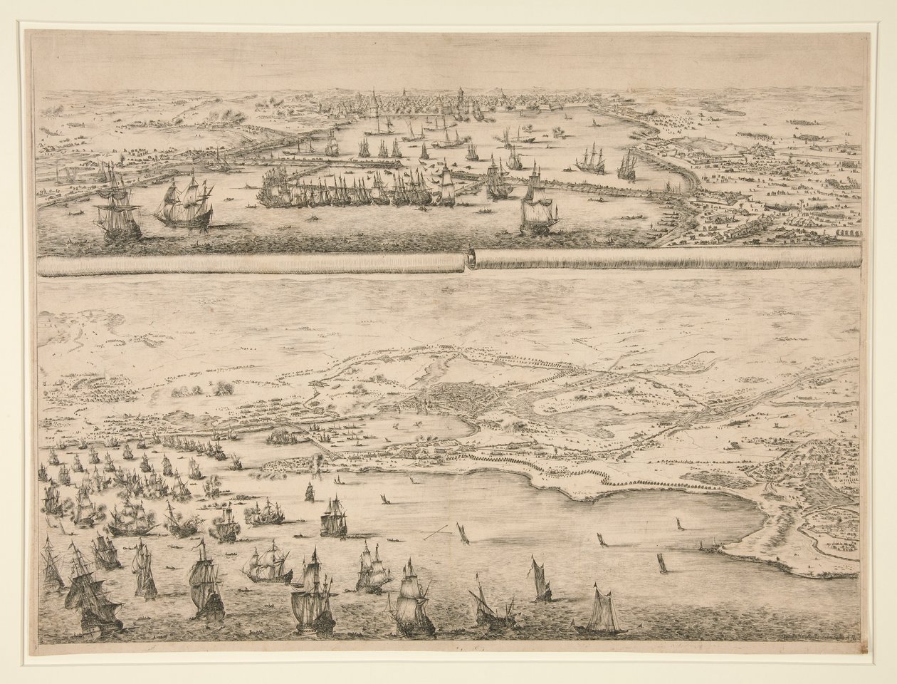 Plan of the Siege of La Rochelle, 1628 by Stefano della Bella