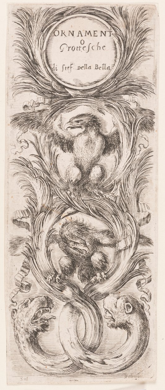 Plate, from the series Ornaments or Grotesques by Stefano della Bella