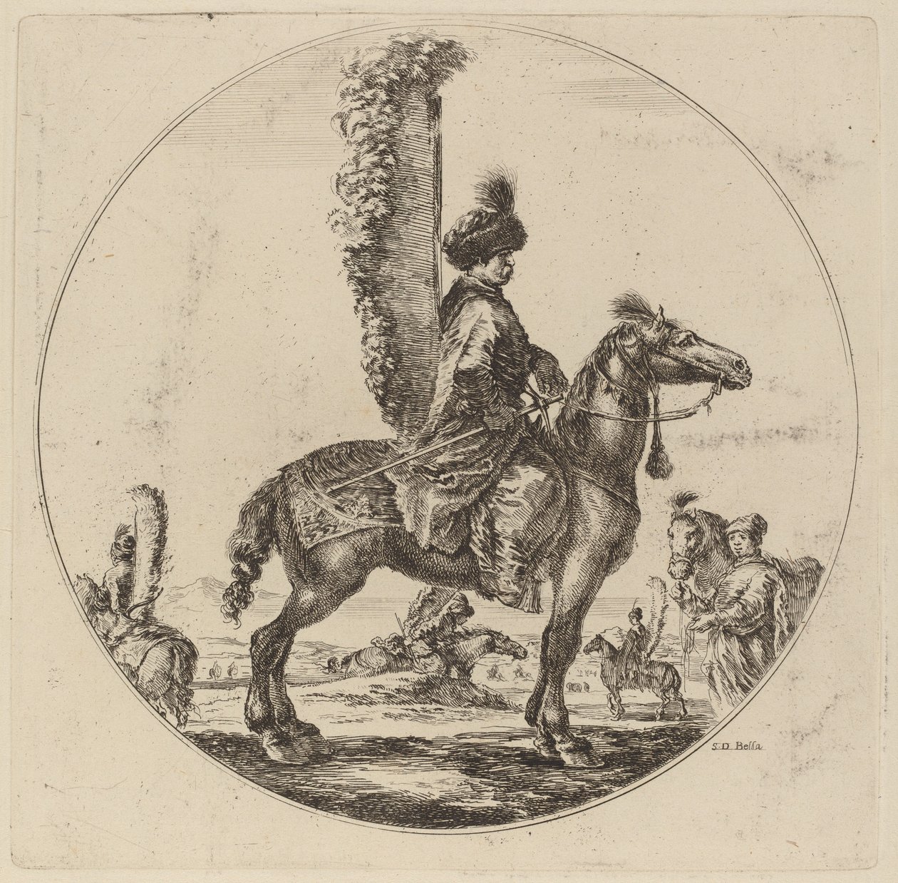 Polish Hussar by Stefano della Bella