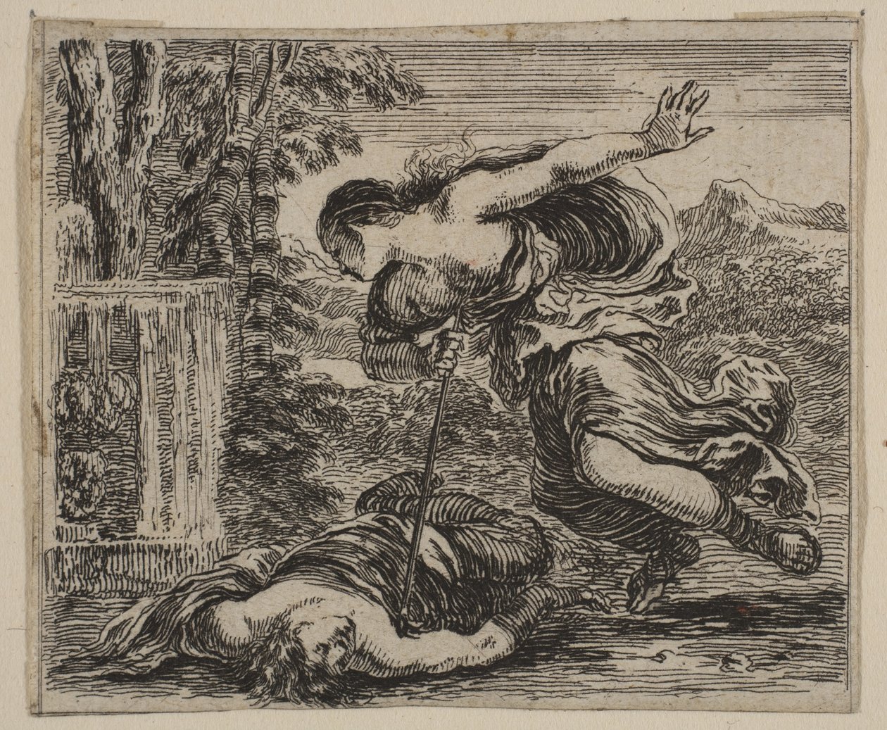 Pyramus and Thisbe, from Game of Mythology by Stefano della Bella
