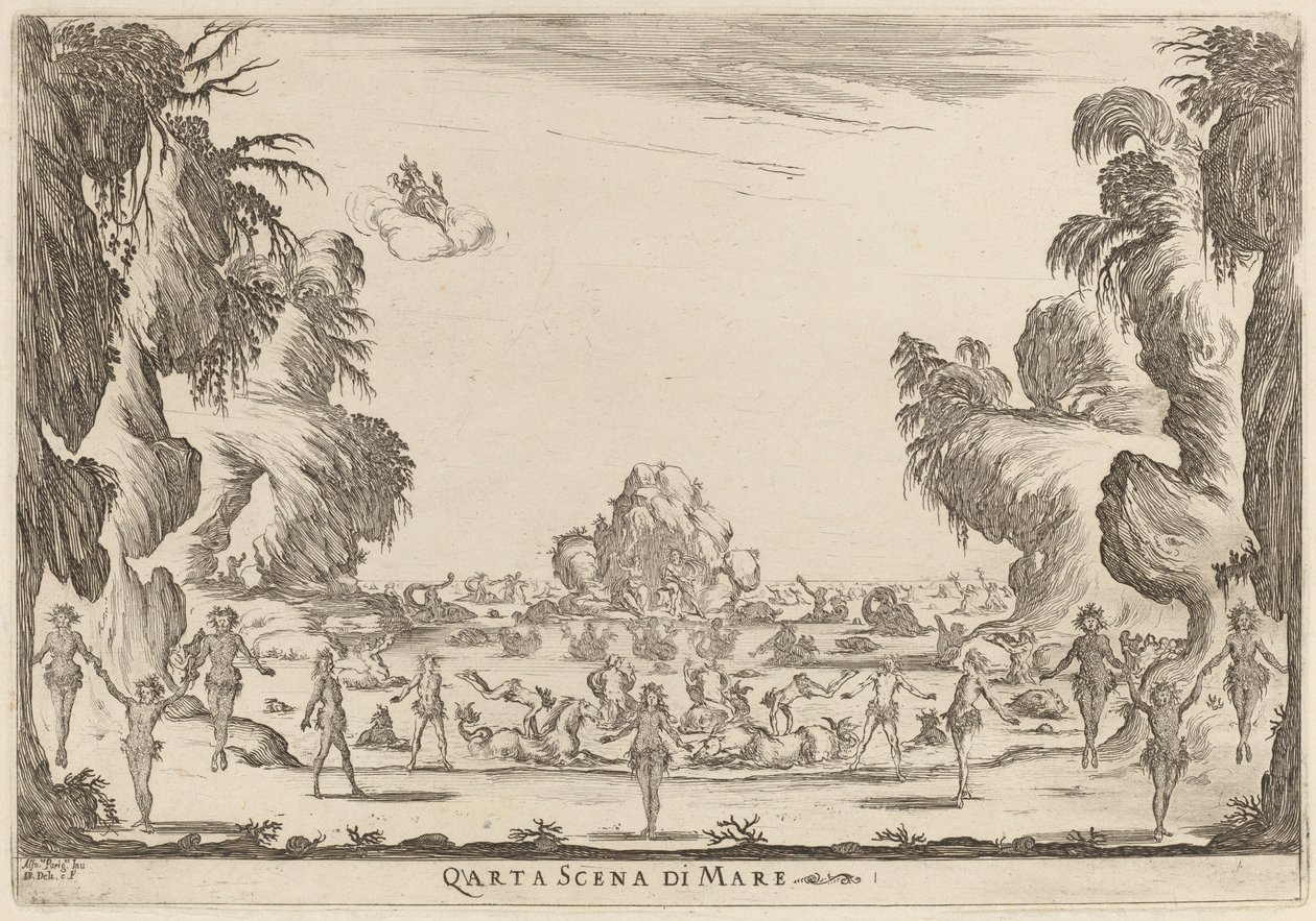 Quarta Scena di Mare, 1637 by Stefano della Bella