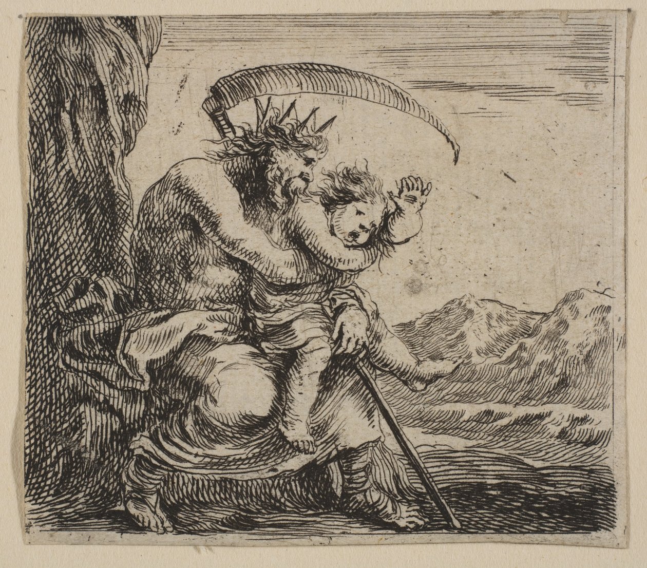 Saturn, from Game of Mythology by Stefano della Bella