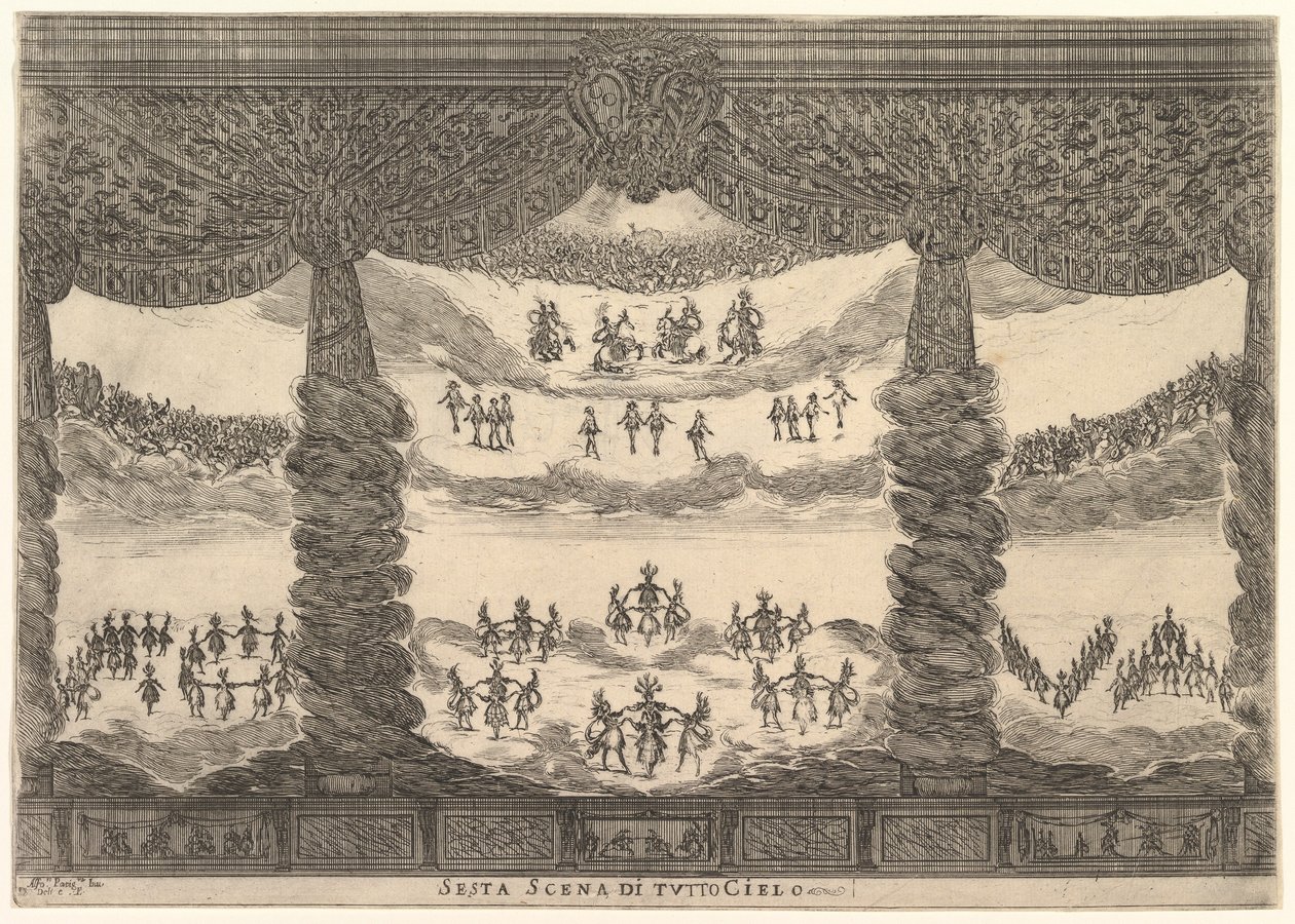 Sixth Scene, the Heavens, from The Marriage of the Gods by Stefano della Bella