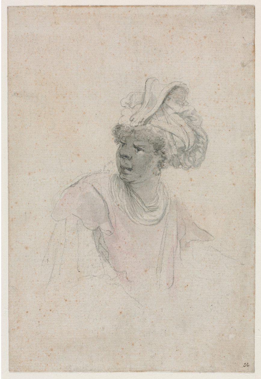 Study of a Moor, Facing to the Left by Stefano della Bella