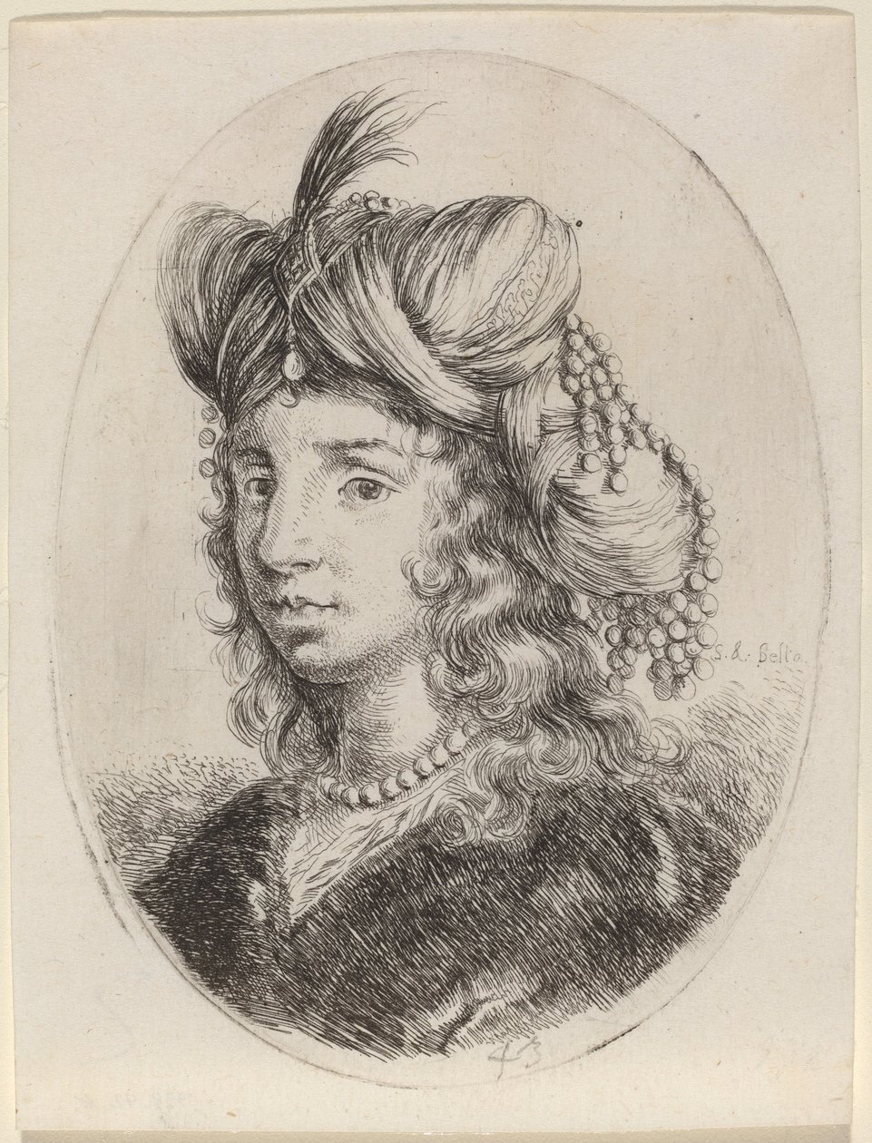 Sultaness Adorned with Pearls, Turned to the Left by Stefano della Bella
