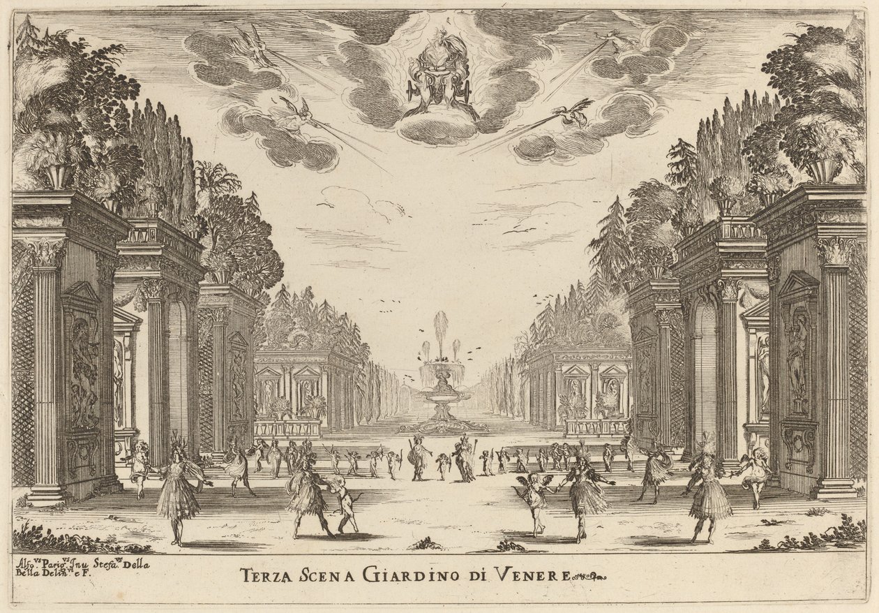 Terza Scena Giardino di Venere by Stefano della Bella