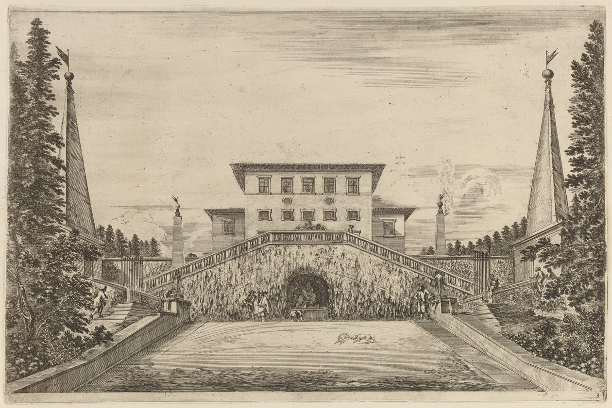 The Great Stair-Case, probably 1653 by Stefano della Bella