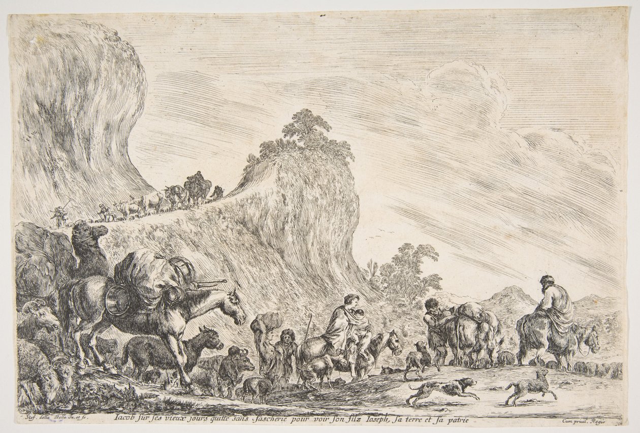 The Journey of Jacob in Egypt, ca. 1647 by Stefano della Bella