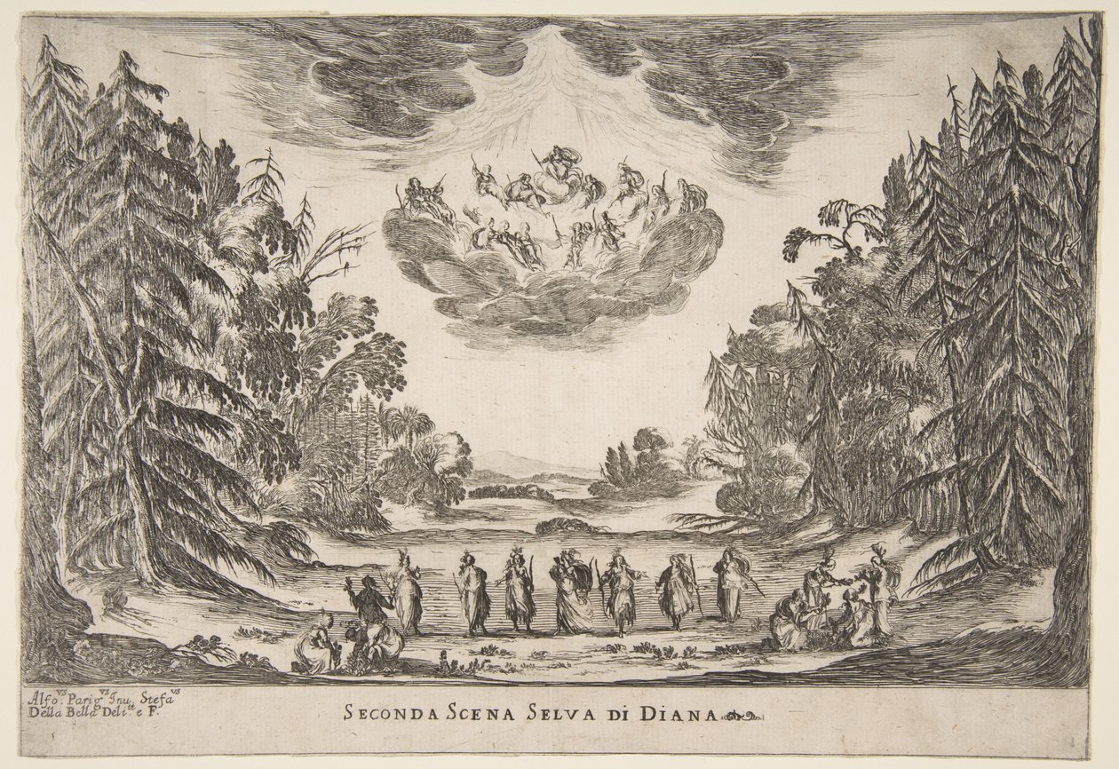 The Wedding of the Gods: Second Scene, Diana by Stefano della Bella