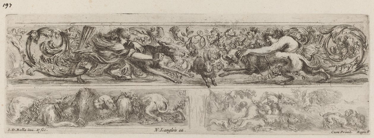 Three Ornamental Bands, probably 1648 by Stefano della Bella