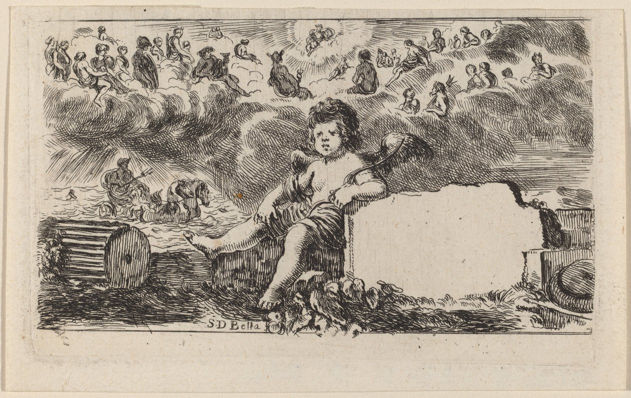 Title Page for Jeu des Mythologie by Stefano della Bella