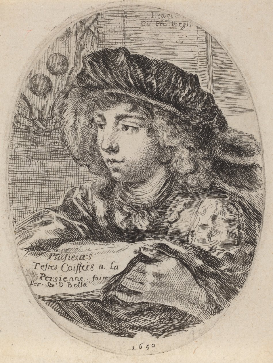 Title Page for Plusieurs Testes Coiffées a la Persienne by Stefano della Bella