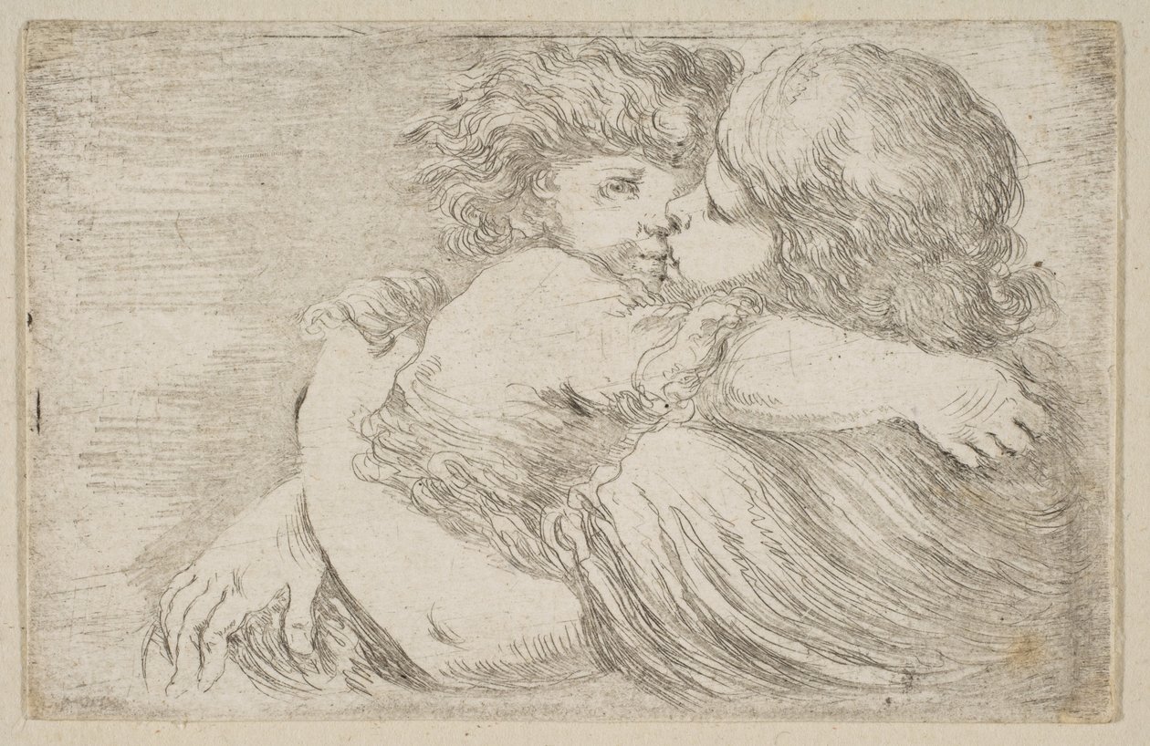 Two Children Embrace, ca. 1662 by Stefano della Bella