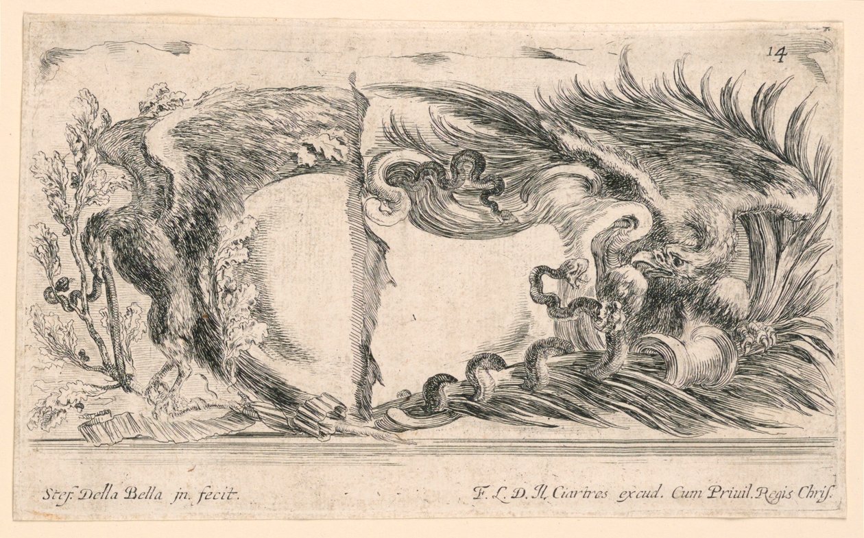 Two Halves of Escutcheons, No. 14 from 