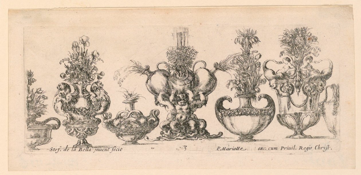 Vases, from "Raccolta di Vasi Diversi" by Stefano della Bella