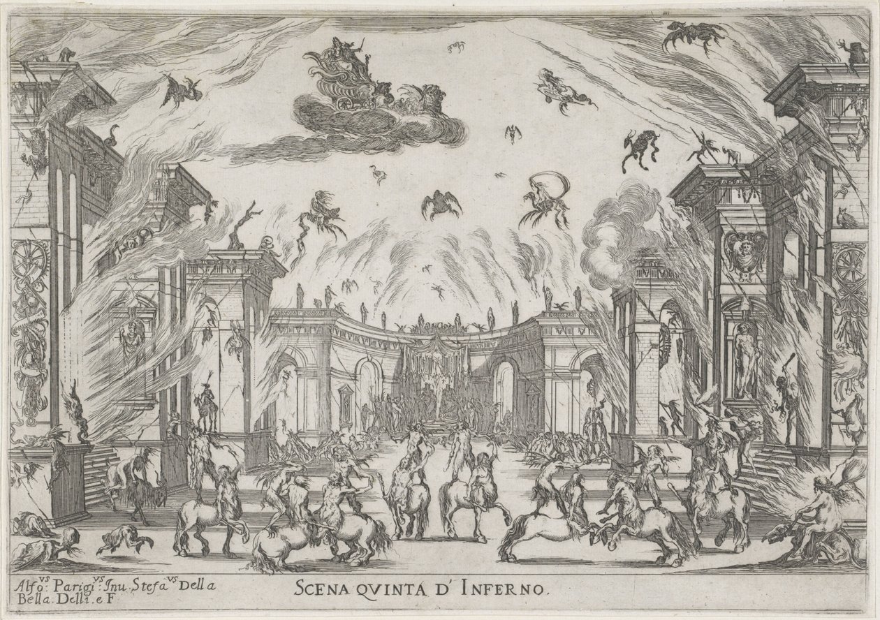 Fifth Scene: Hell by Stefano della Bella