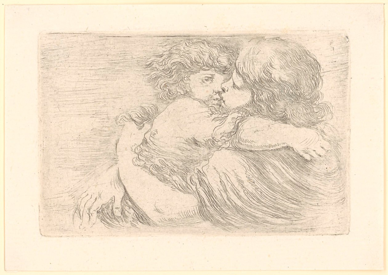 Two Embracing Children by Stefano della Bella