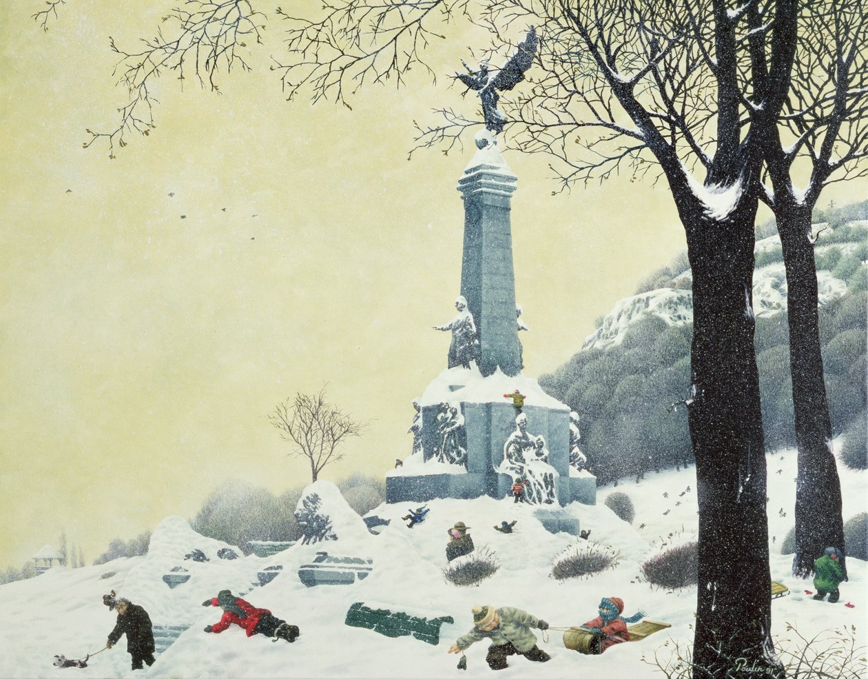 In the Park, Winter, from The Four Seasons in Quebec by Stephane Poulin