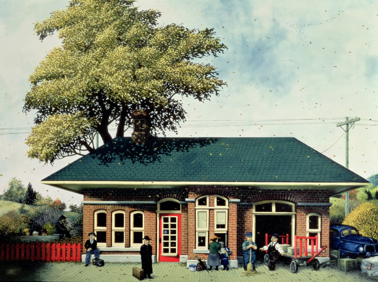 The Train Station, Autumn, from The Four Seasons in Quebec by Stephane Poulin