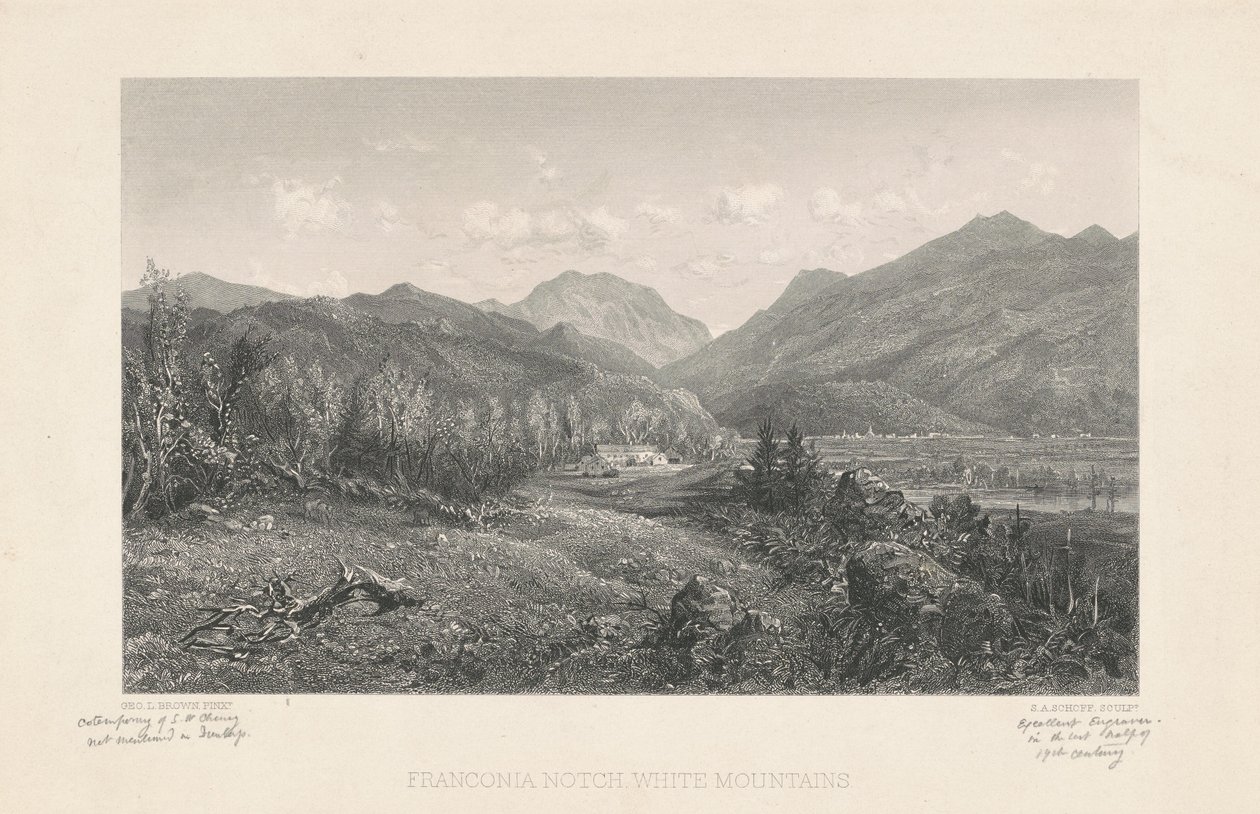 Franconia Notch, White Mountains by Stephen Alonzo Schoff, after George L. Brown