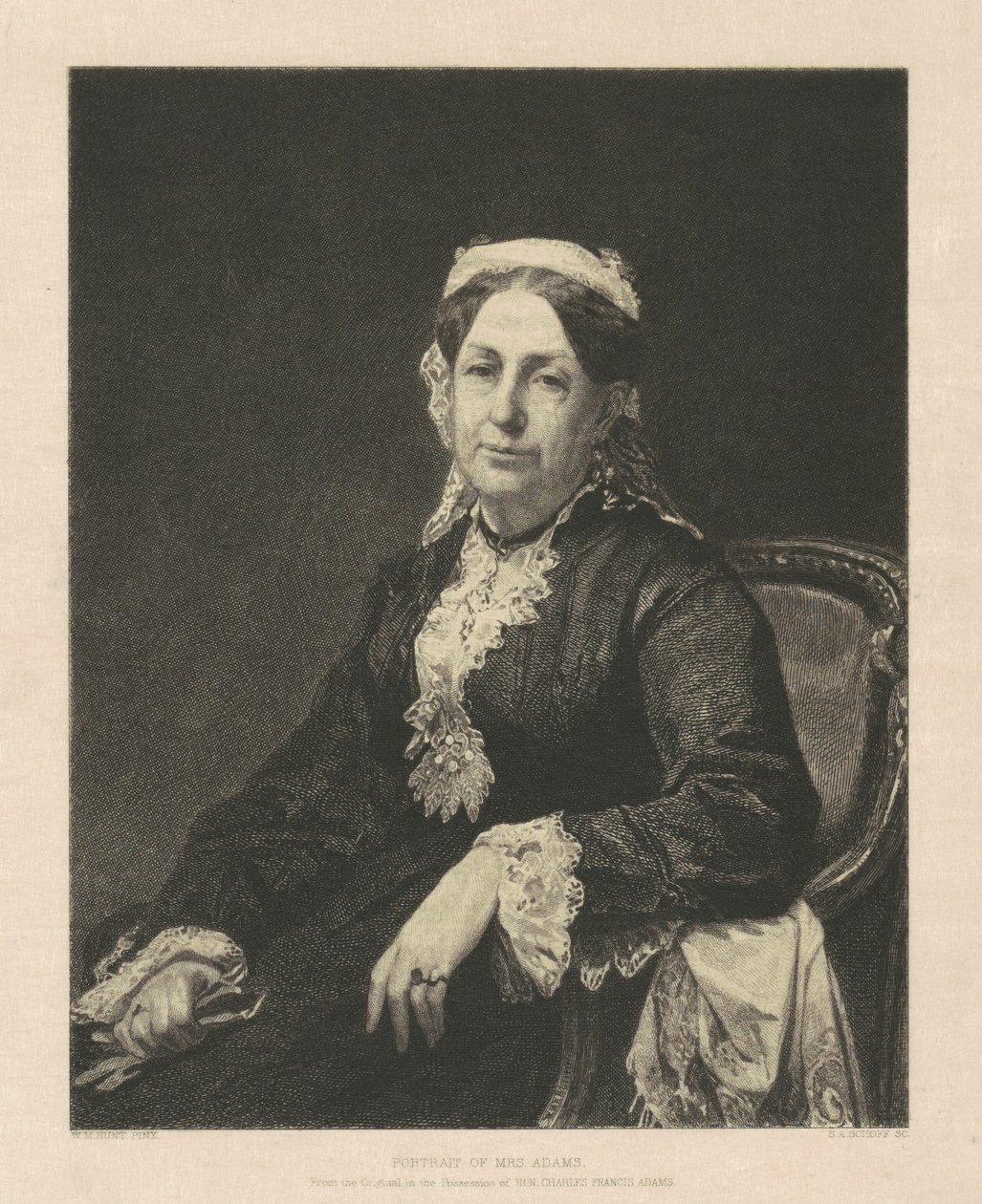 Portrait of Mrs. Adams by Stephen Alonzo Schoff, after William Morris Hunt