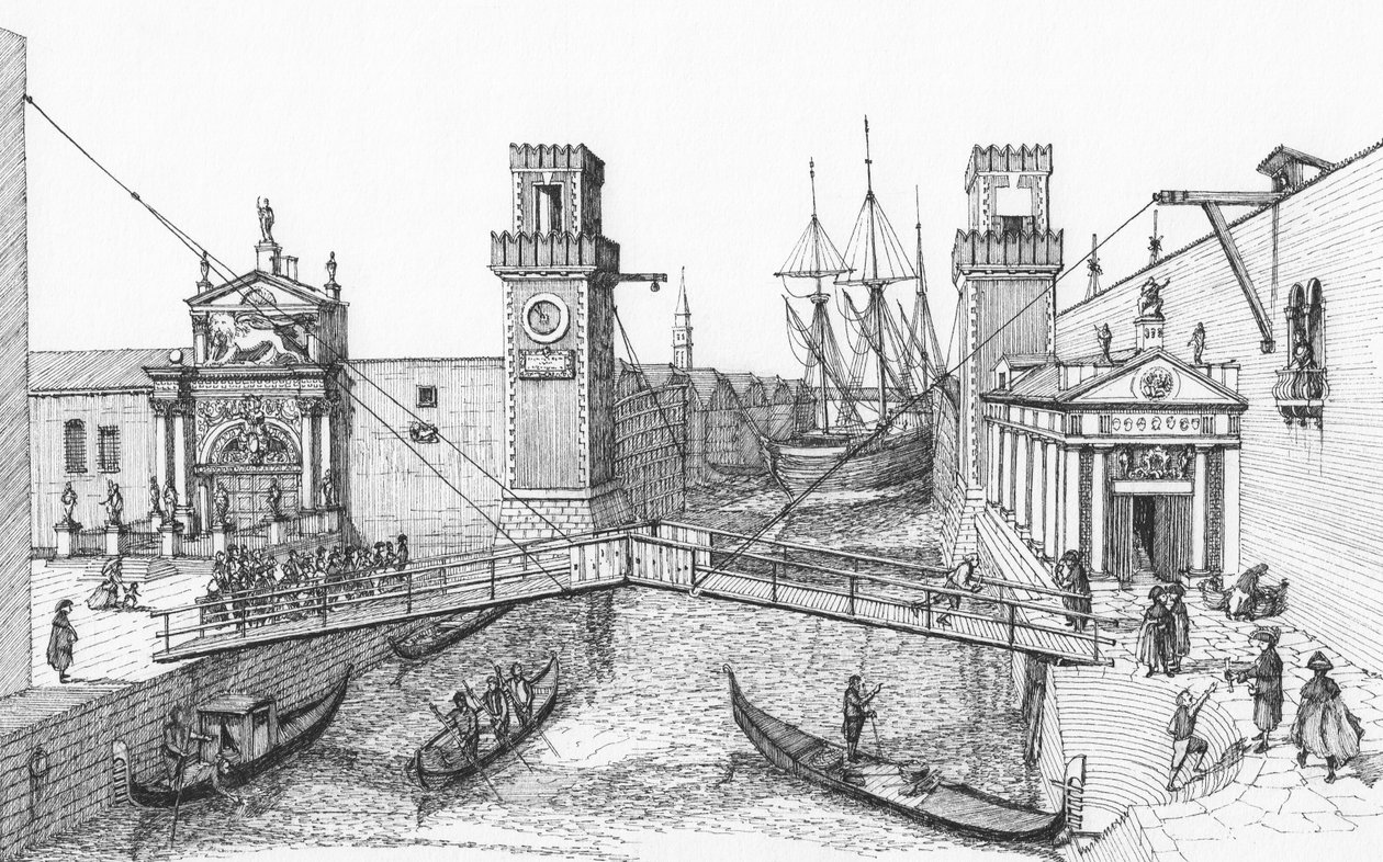 The Entrance to the Arsenale, Venice by Stephen Conlin