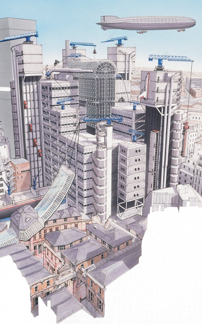 The Lloyds Building, City of London, c.1987-1995 by Stephen Conlin
