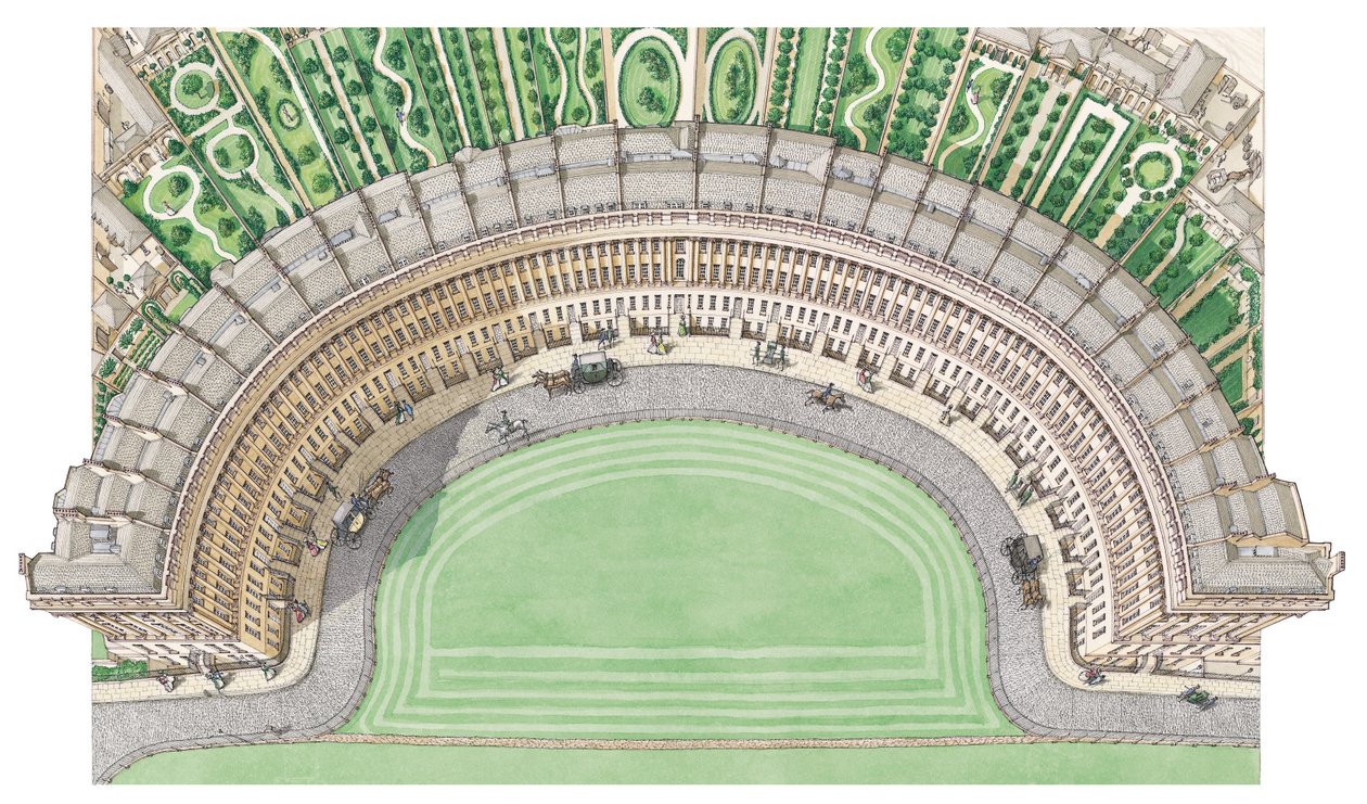 The Royal Crescent, Bath, c.1780-1800 by Stephen Conlin