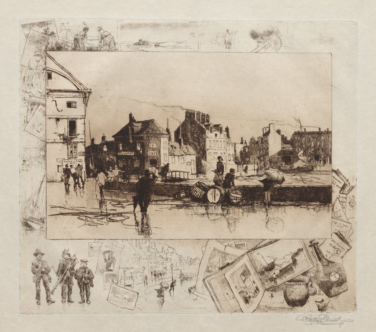 A Gale at Fécamp, Normandie by Stephen Parrish