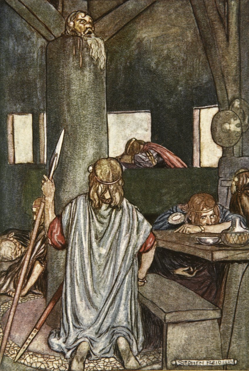 Sualtach awakes the King, illustration from 