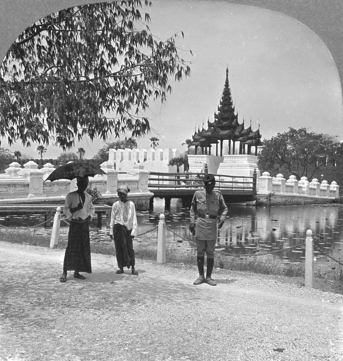 Main Entrance to Fort Dufferin and the Royal Palace, Mandalay, Burma, 1908 by Stereo Travel Co