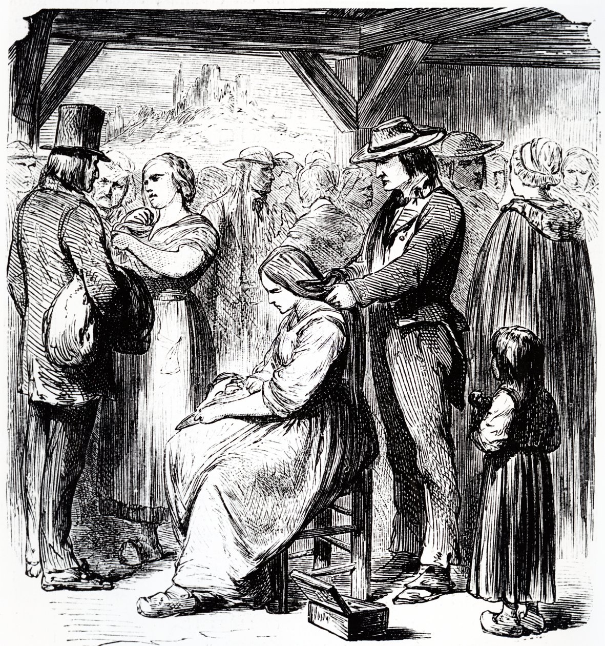 Fair for the Sale of Hair in the Auvergne District by Steyert
