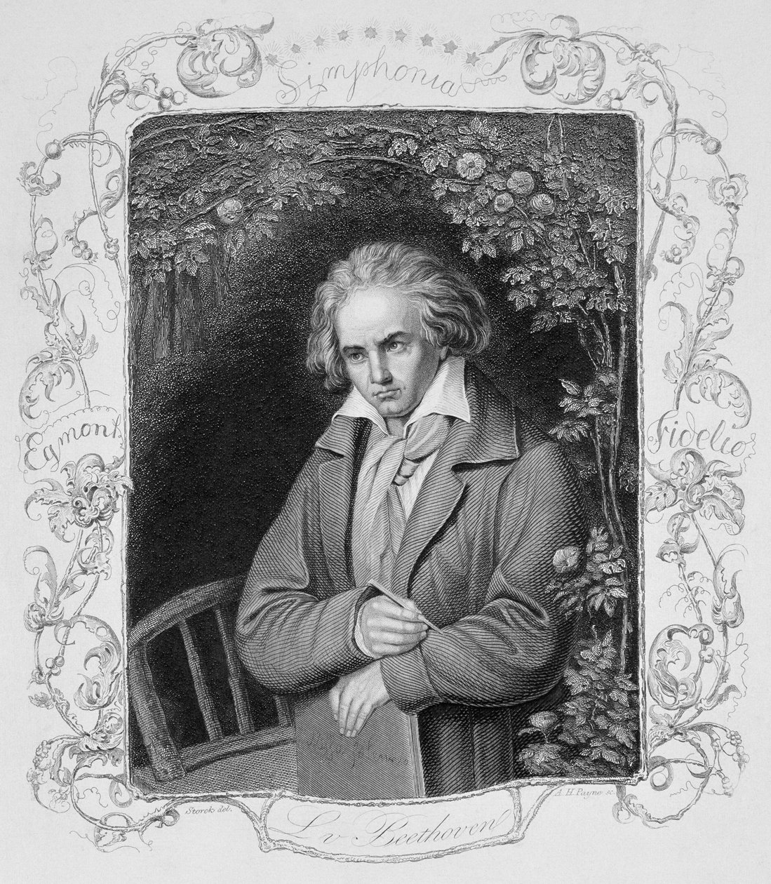 Ludwig van Beethoven engraved by Albert Henry Payne by Storck