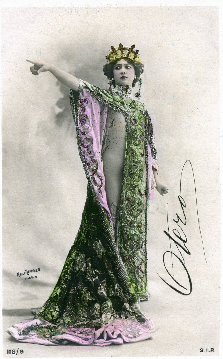 The beautiful Otero, postcard early 20th century by Studio Reutlinger