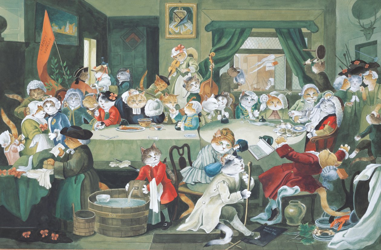 Illustration from Cats Galore! A Compendium of Cultured Cats by Susan Herbert