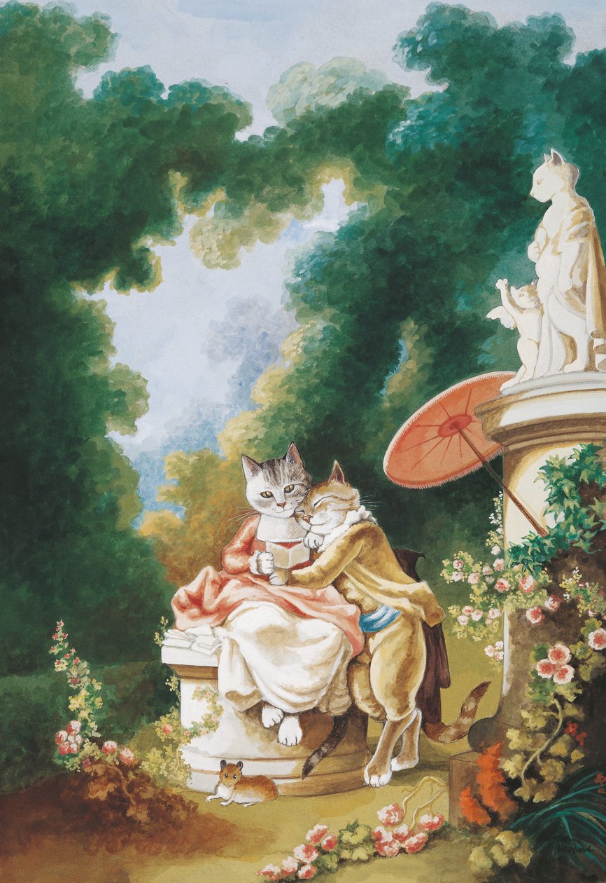 Illustration from Cats Galore! A Compendium of Cultured Cats by Susan Herbert
