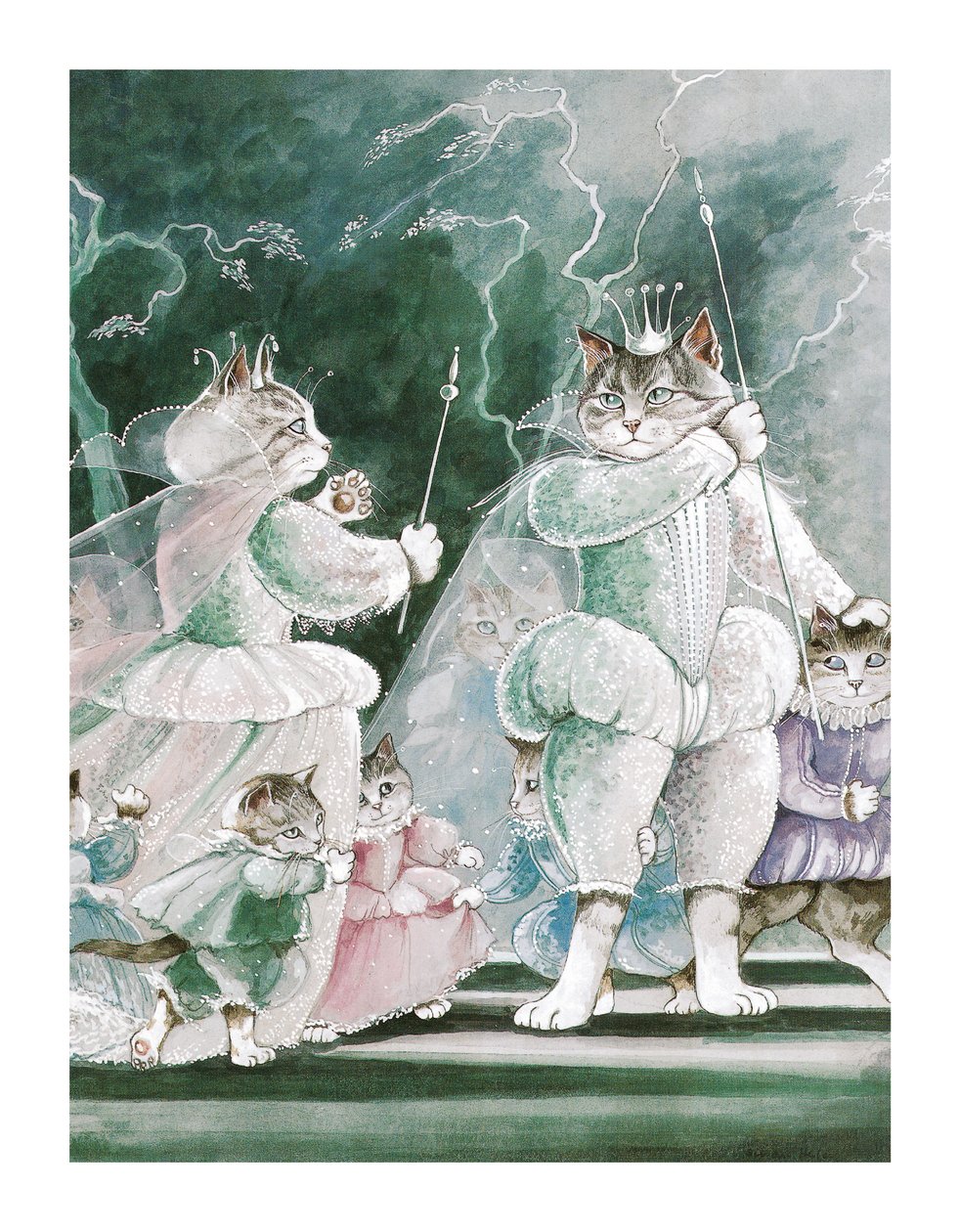 Illustration from Shakespeare Cats: Poster Book by Susan Herbert