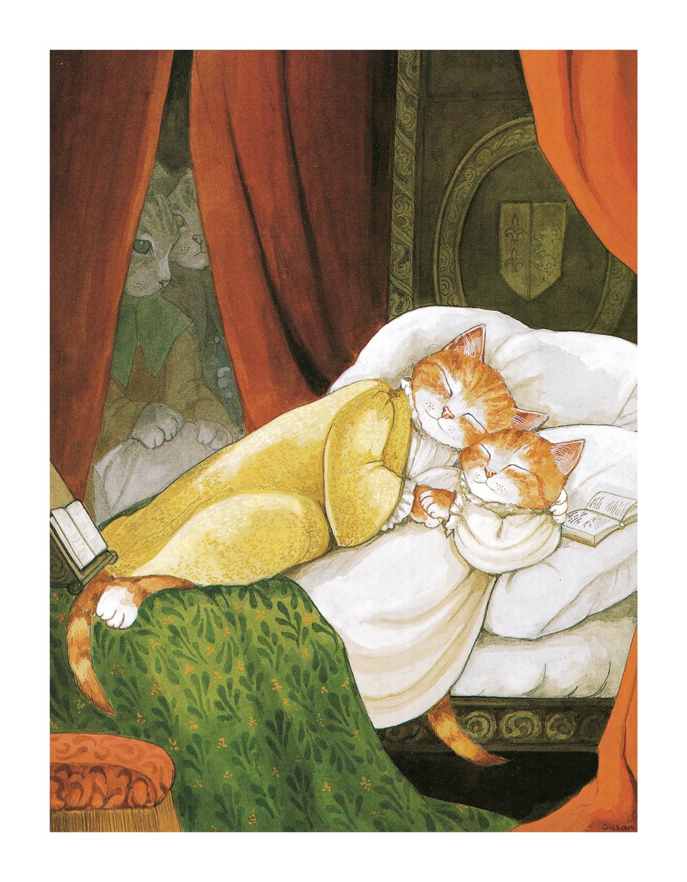 Illustration from Shakespeare Cats: Poster Book by Susan Herbert