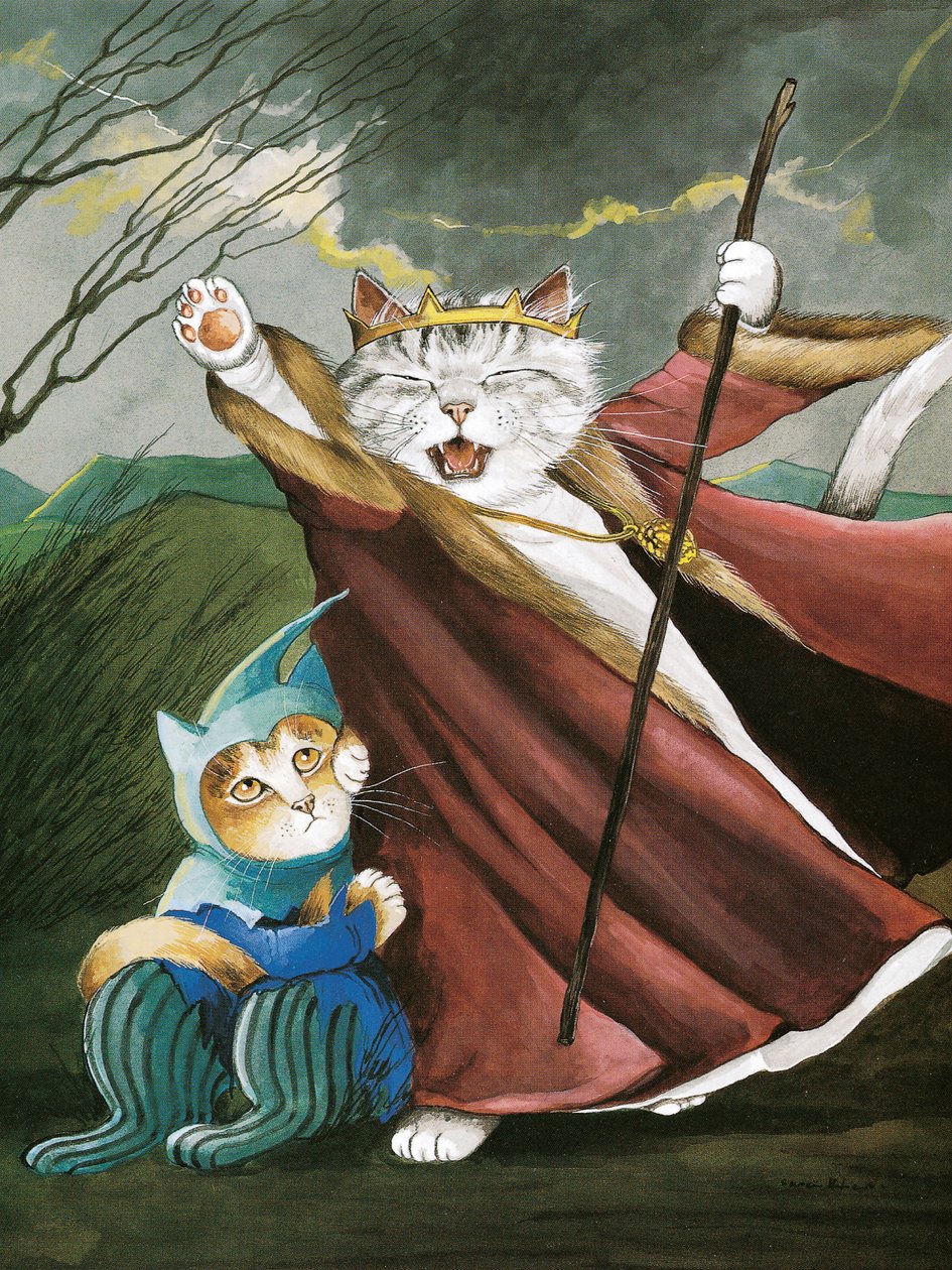 Illustration from Shakespeare Cats: Poster Book by Susan Herbert