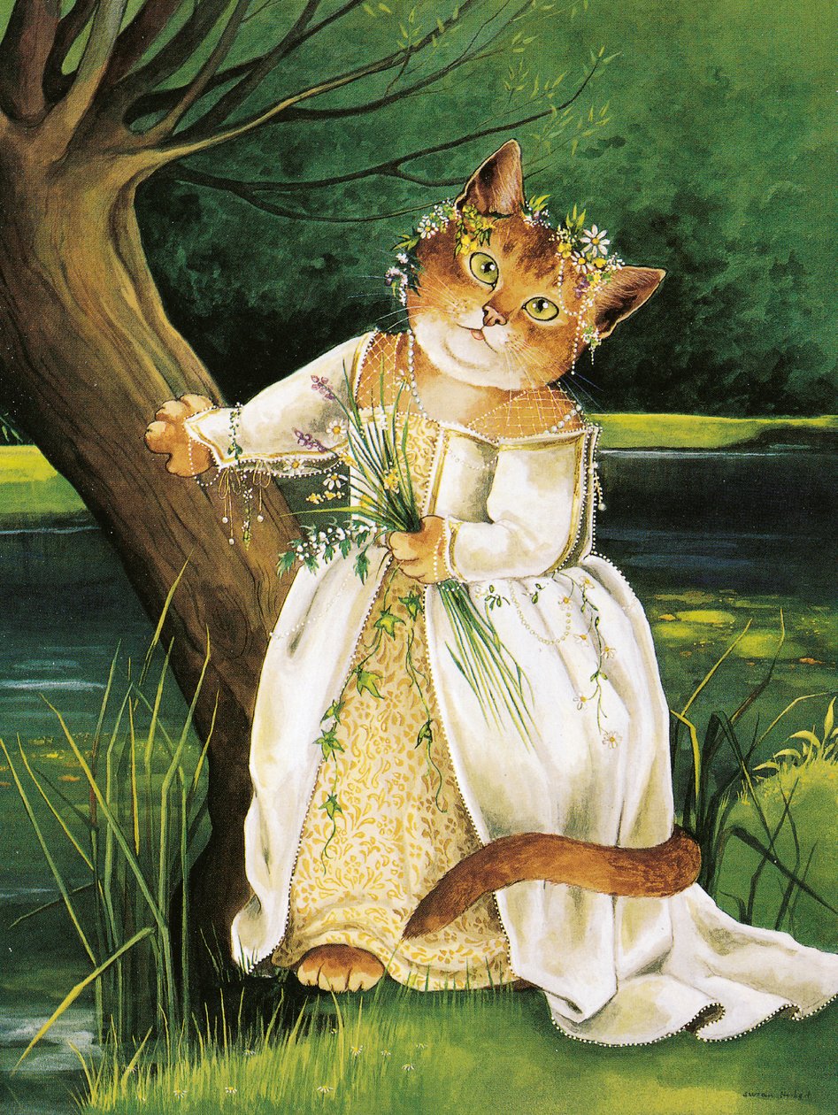 Illustration from Shakespeare Cats: Poster Book by Susan Herbert